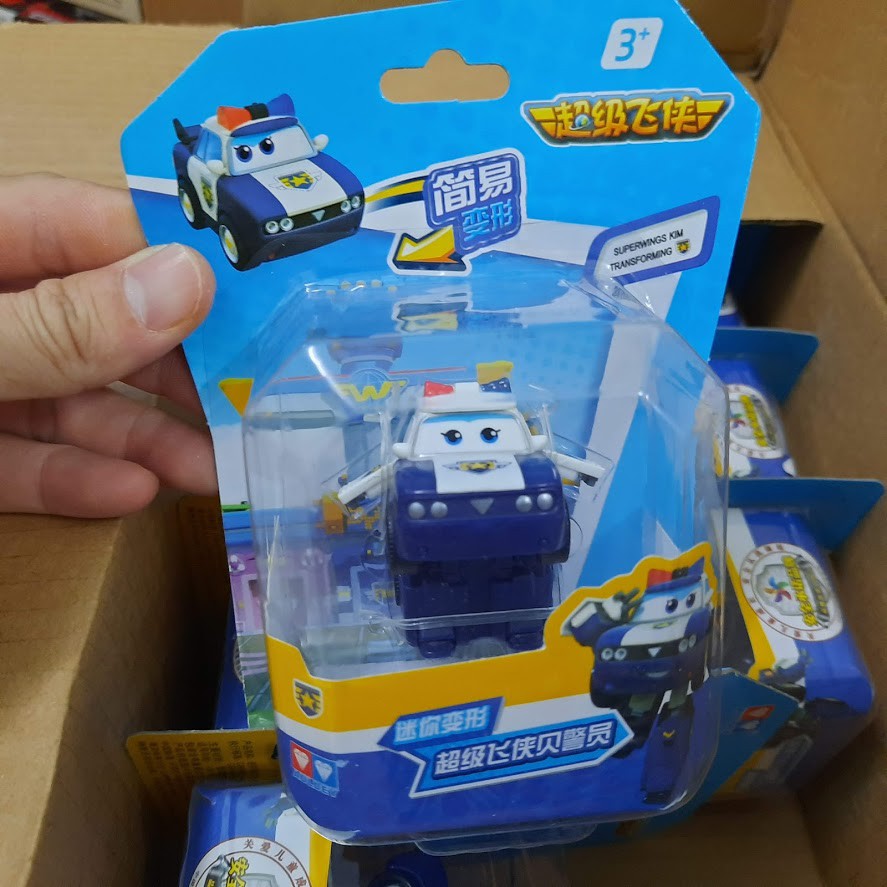 Super Wings Đội bay siêu đẳng Robot biến hình máy bay mini - Kim Team Cảnh Sát