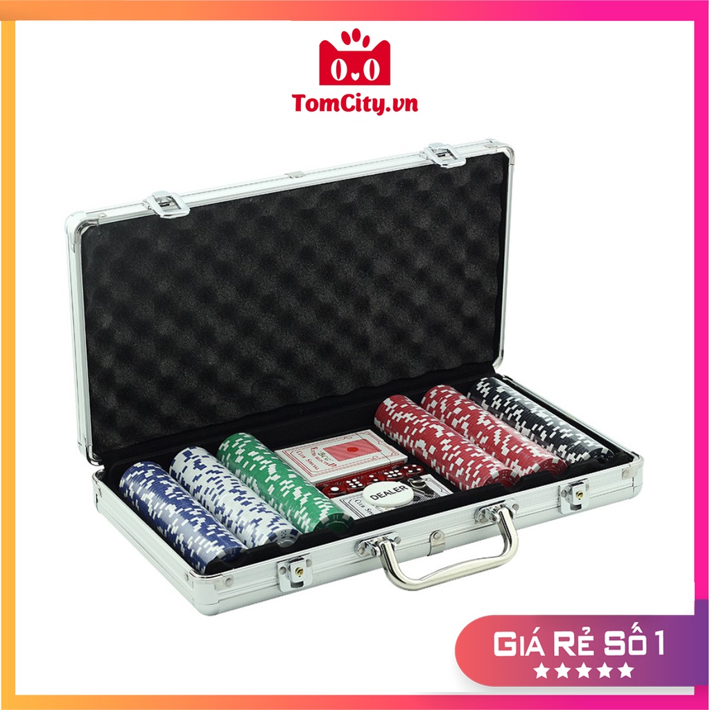 Vali 300 chip poker (phỉnh poker) cao cấp có khóa - Hàng loại 1