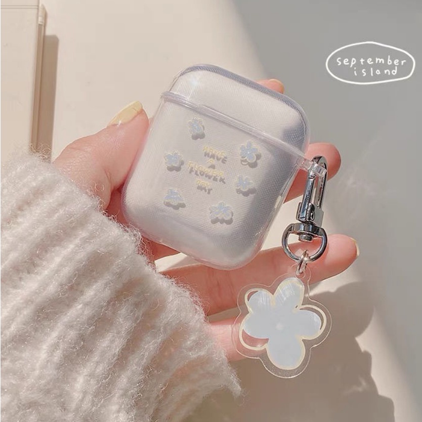 Vỏ bảo vệ hộp sạc tai nghe SPRISE mềm họa tiết hoạt hình dễ thương trong suốt thích hợp cho Airpod 1/2/Pro/3