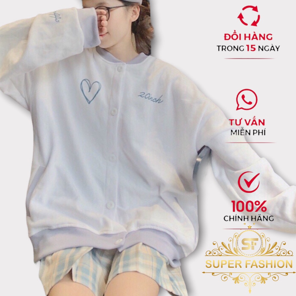 Áo Khoác Nữ Super Fashion Kiểu Dáng Cadigan Vải Nỉ Mền Mịn Mẫu Mới Hot Trend