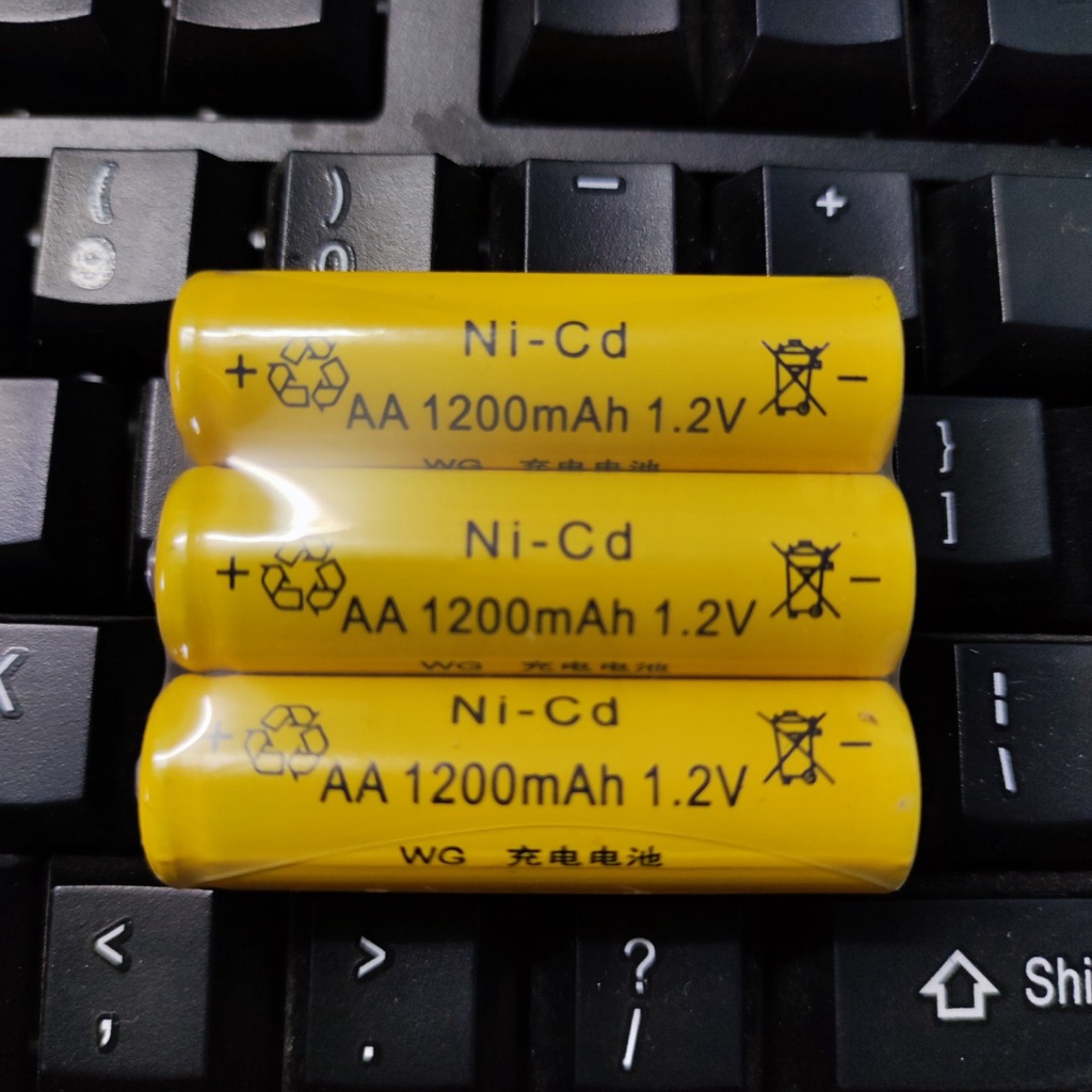 Pin tiểu AA NiCd Pin sạc dự phòng 1.2V 1200mAh + Sạc PIN qua Cổng USB cho đồ chơi điều khiển, đồng hồ, chuột máy tính