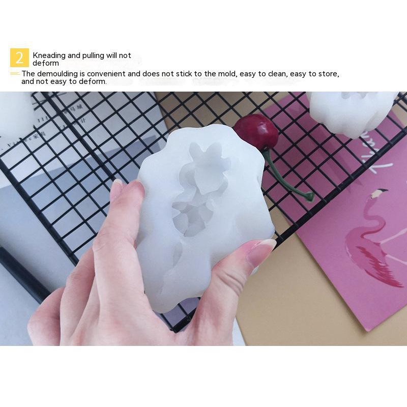 Khuôn Silicone Tạo Hình Làm Xà Phòng Hình Cây Xương Rồng DIY