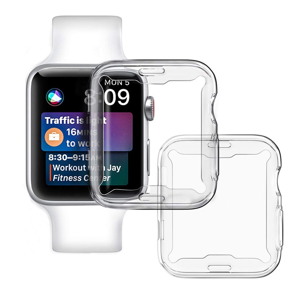 Ốp bọc mặt đồng hồ Apple iWatch 40mm/44mm từ chất liệu TPU trong suốt