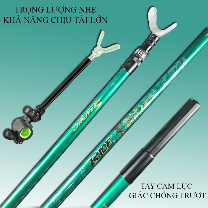 Chống Cần Câu Đài Gác Cần Câu Đài Rice Fishing chất liệu Carbon có thể thu gọn cao cấp KK-3