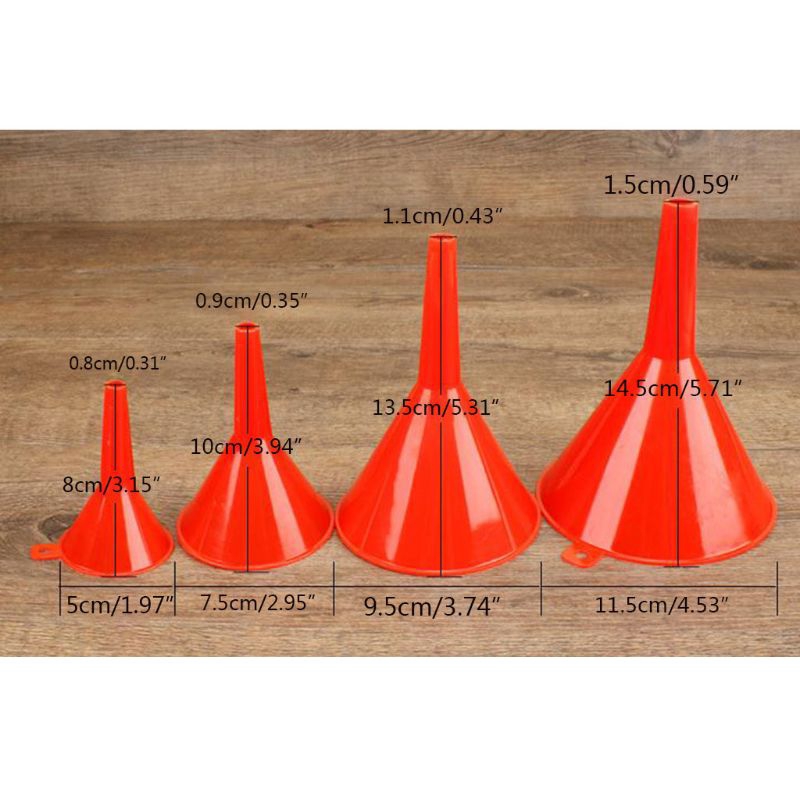 Set 4 phễu san chiết nhiên liệu tiện dụng cho xe máy