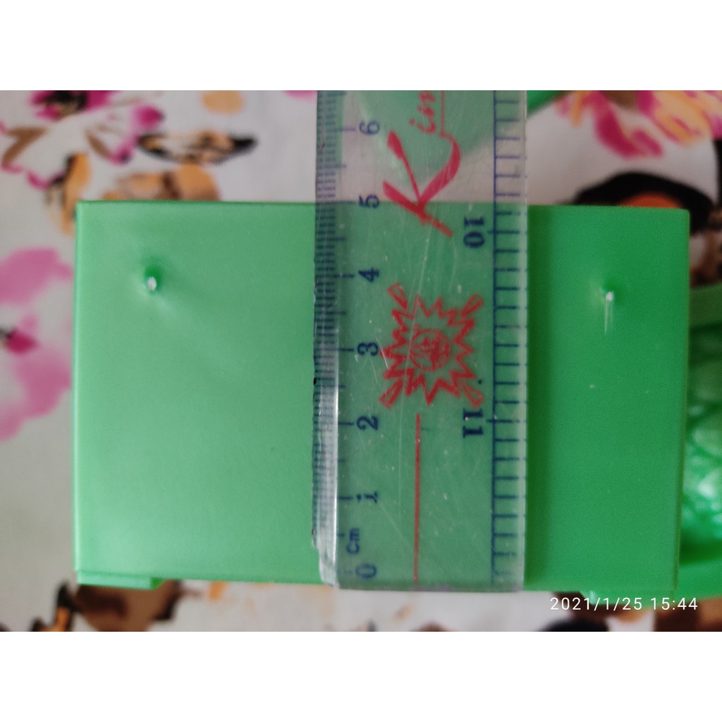 KHUÔN XÔI VUÔNG XANH 8 CM HÌNH HOA HỒNG - SEN  NGỌC LAN