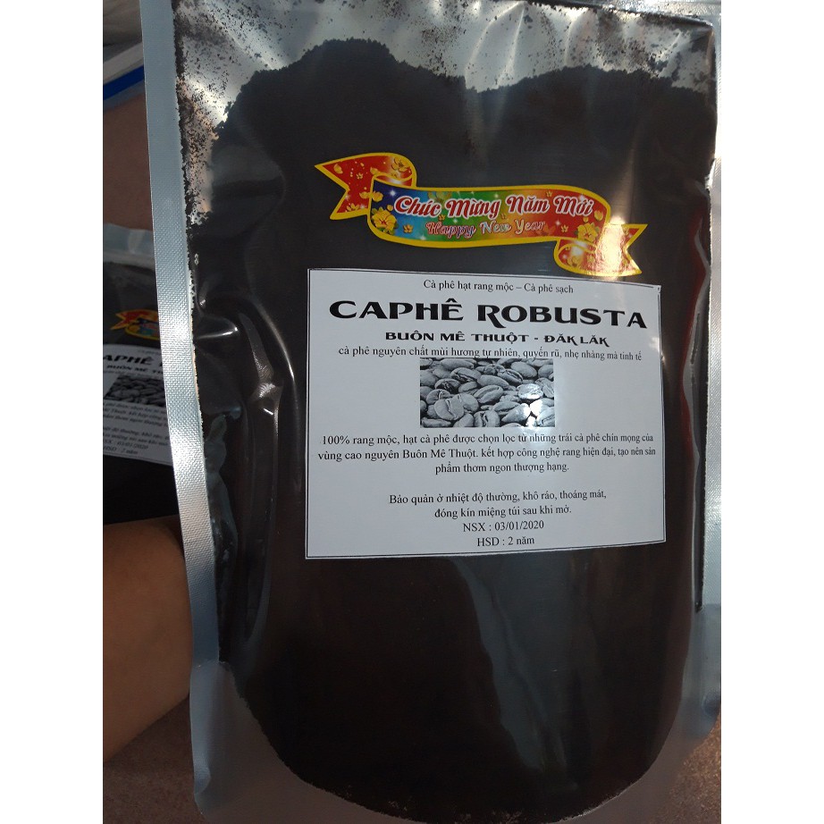 túi nhỏ 200g cà phê pha phin cao cấp. cà phê robusta rang củi.