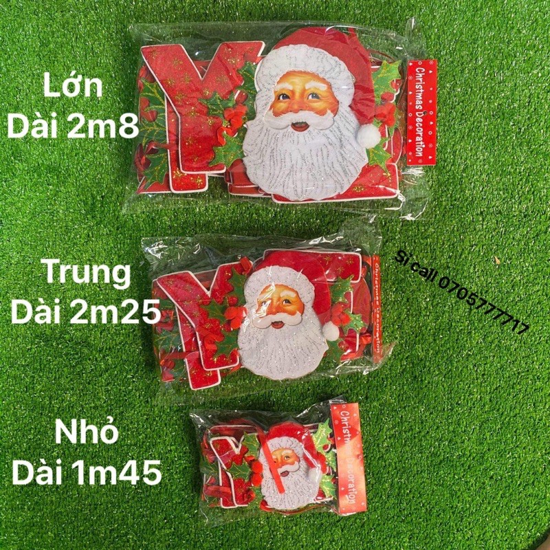 Dây chữ trang trí noel merry christmas có 3size