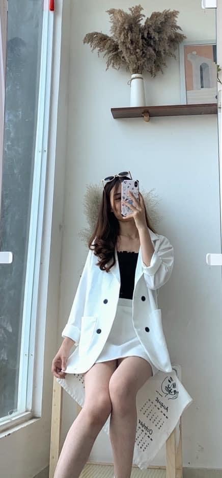 Set Áo Vest Blazer kèm chân váy ( hình thật/ sẵn)