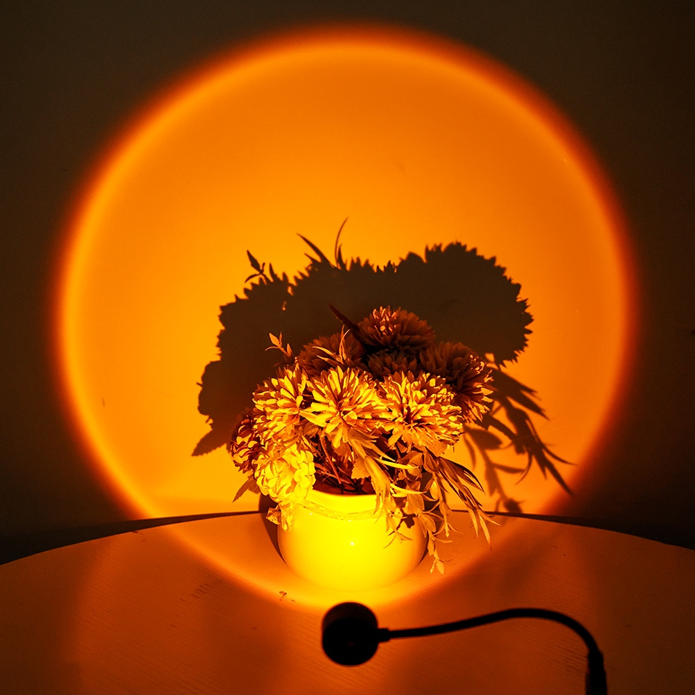 Đèn LED Chiếu Hình Hoàng Hôn / Cô Gái Cắm USB Dùng Trang Trí Tiệc Sinh Nhật