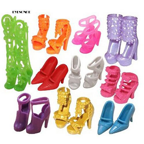 Set 10 đôi giày nhiều loại dành cho búp bê
