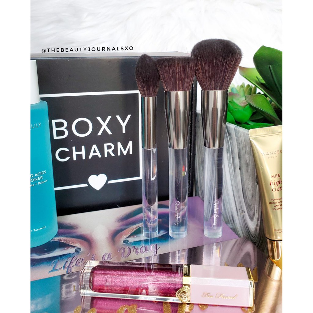 Opulent Beauty - Set Cọ 3 Cây Trang Điểm Mặt Opulent Beauty Crystal Clear Brush Set