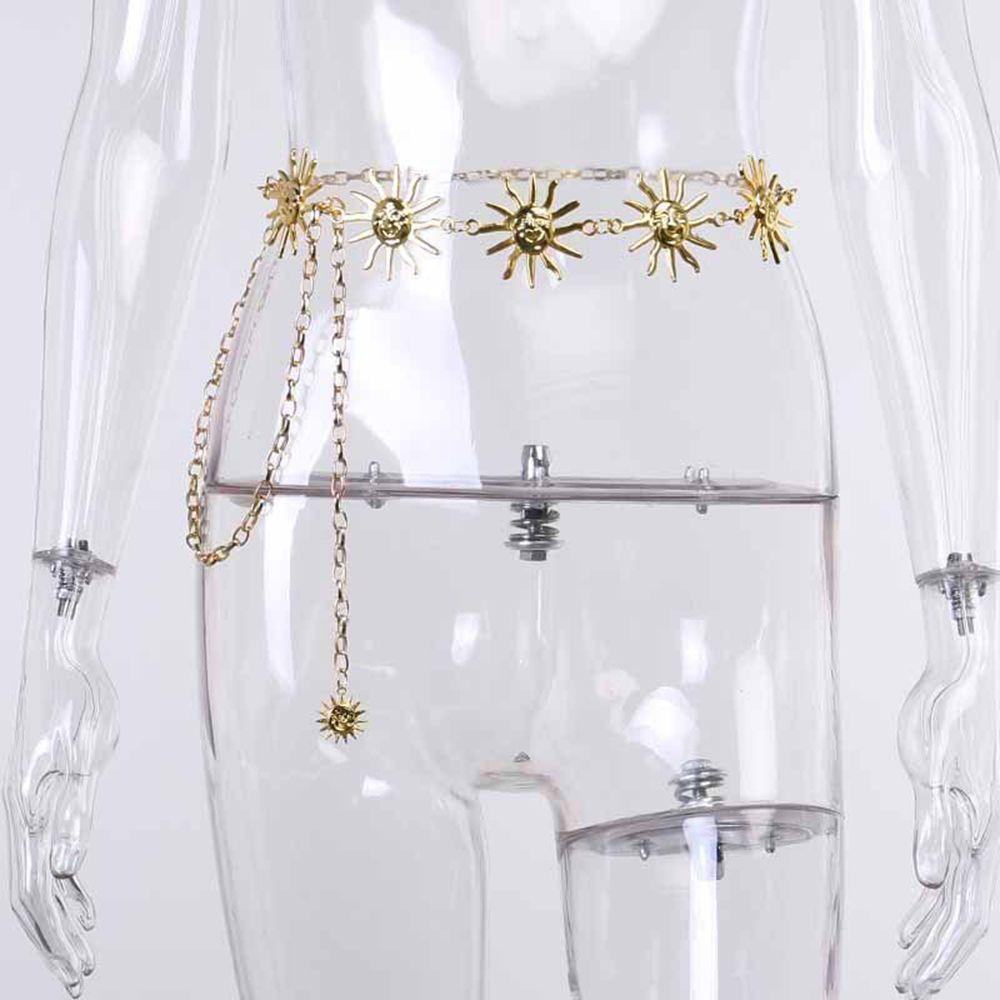 JARRED Thắt Lưng Dây Xích Dài Hình Hoa Hướng Dương Bằng Kim Loại Phong Cách Punk Hip Hop Gợi Cảm