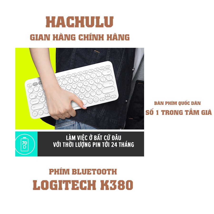 Bàn Phím Bluetooth Logitech K380 - Hàng Chính Hãng( BH 12 Tháng)