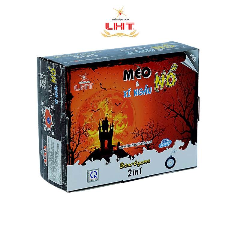 Boardgame 2in1 Mèo Nổ - Xí ngầu Lắc, dễ chơi cho cả trẻ em và người lớn từ 4 - 7 người [Chính hãng AAA-LHT]