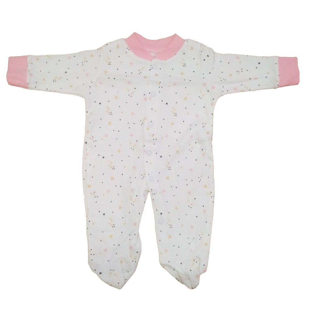 Set 3 body liền tất cotton Little Duck bé gái