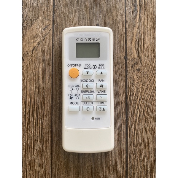 REMOTE MÁY LẠNH MITSUBISHI VIỀN TRẮNG NÚT CAM