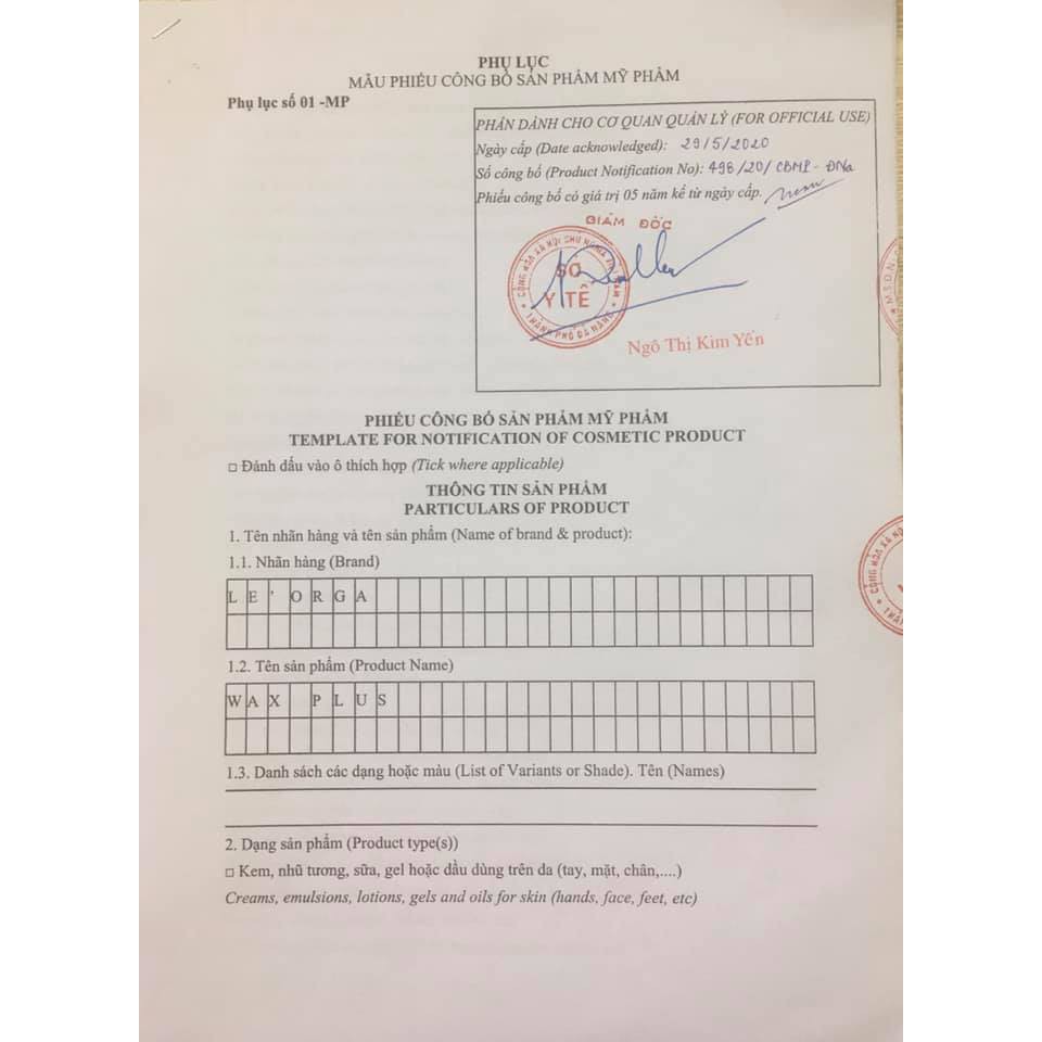 Kem Tẩy Lông Le ORGA WAX PLUS Dưỡng Trắng - Cấp ẩm cho da Dung tích 100 ml | BigBuy360 - bigbuy360.vn