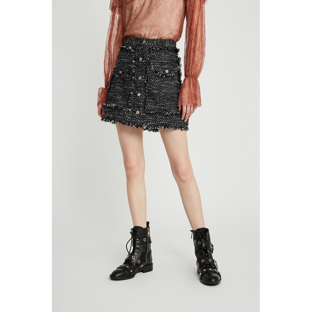 Chân váy dạ đen