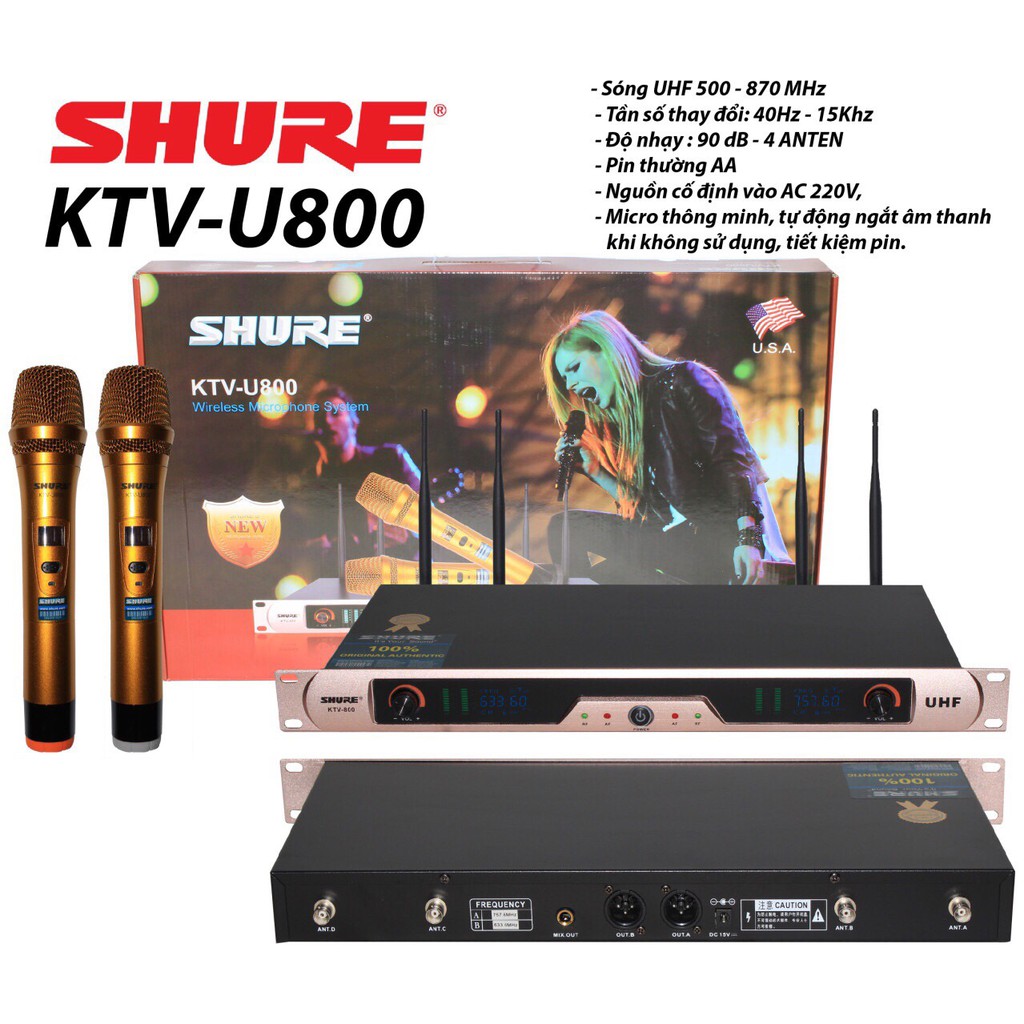 Micro không dây Shure KTV-U800