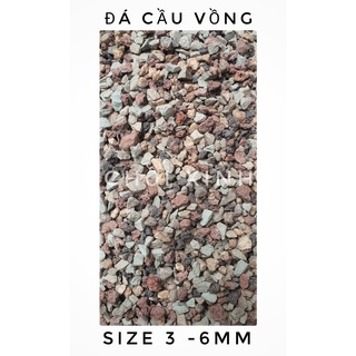 1kg Đá Cầu Vồng Đá khoáng trồng xương rồng sen đá