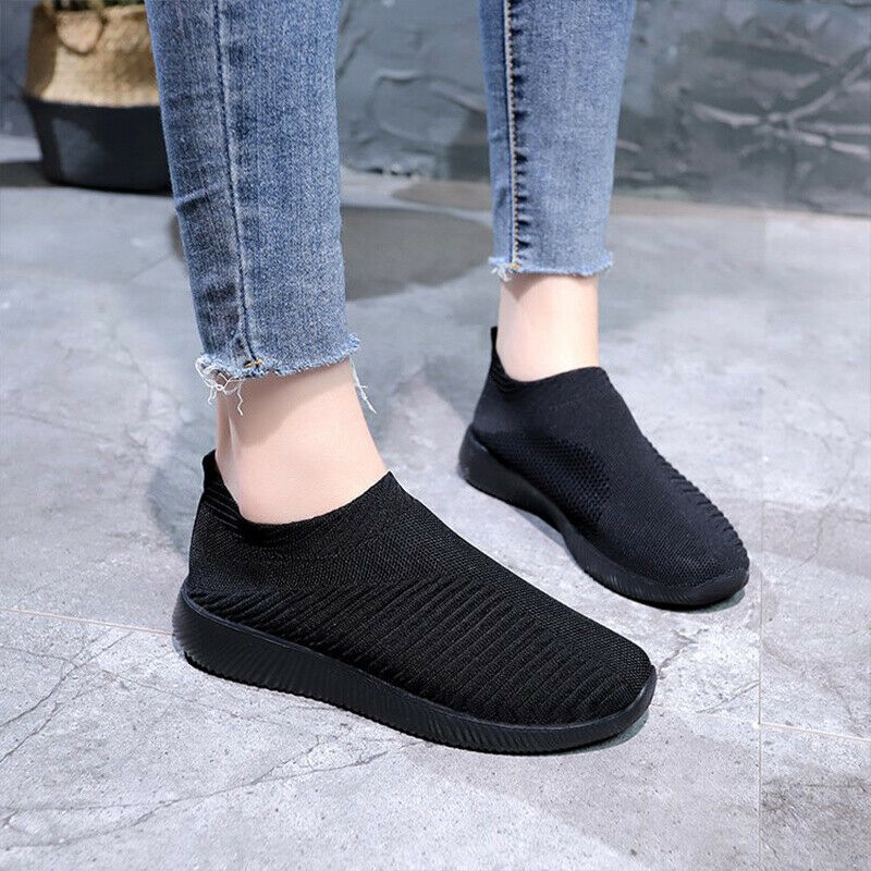 Giày sneaker thể thao nữ bằng thun lưới