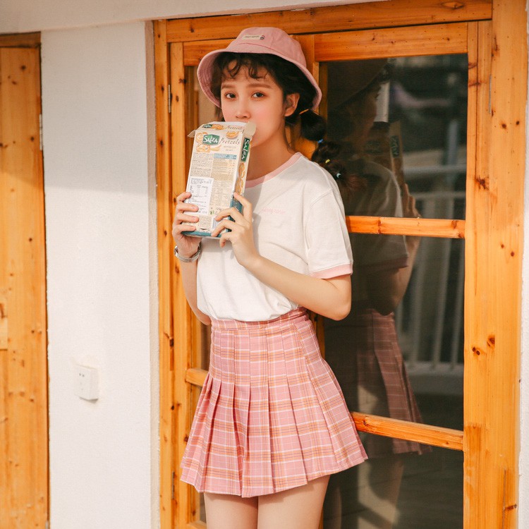 Chân váy caro Ulzzang - Hình thật ở cuối | BigBuy360 - bigbuy360.vn