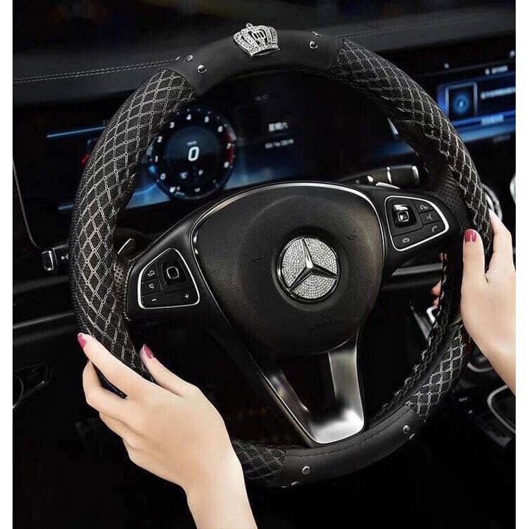 Bọc Vô Lăng Ô tô Vương Miện Đính Đá cao cấp