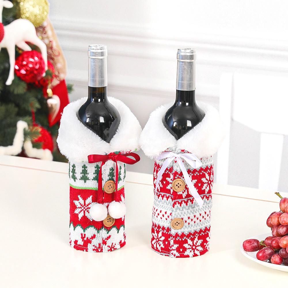 Túi bọc chai rượu in họa tiết giáng sinh đáng yêu