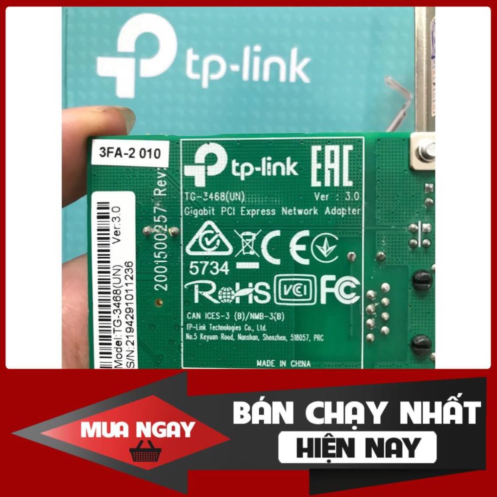 Thiết bị CARD Mạng Tplink TG-3468 Gigabit PCI Express - Hàng Chính Hãng