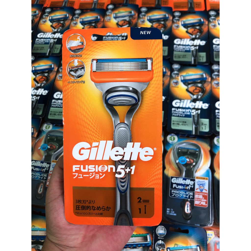Bộ Dao Cạo Râu Gillette Fusion Proglide 1 Thân Và 2 Lưỡi Dao ( Hộp Vàng Cam)