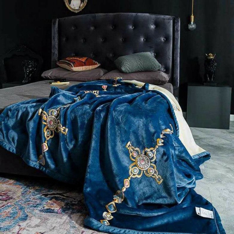 CHĂN TUYẾT NHUNG ĐẮP MÙA ĐÔNG  2 MẶT CỰC ẤM 2KG7