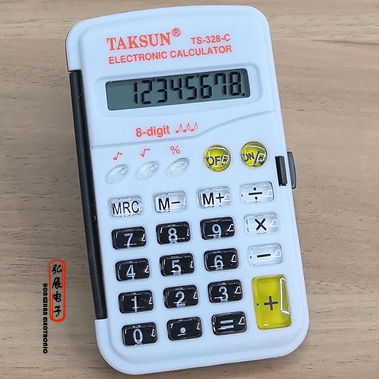 Máy tính cầm tay mini màu sắc ngọt ngào TS-328-C  Dùng Năng lượng mặt trời hoặc Pin E675