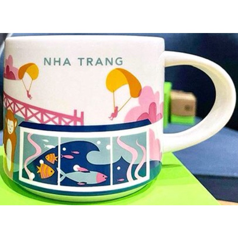Cốc sứ Starbucks You Are Here 16oz 473ML