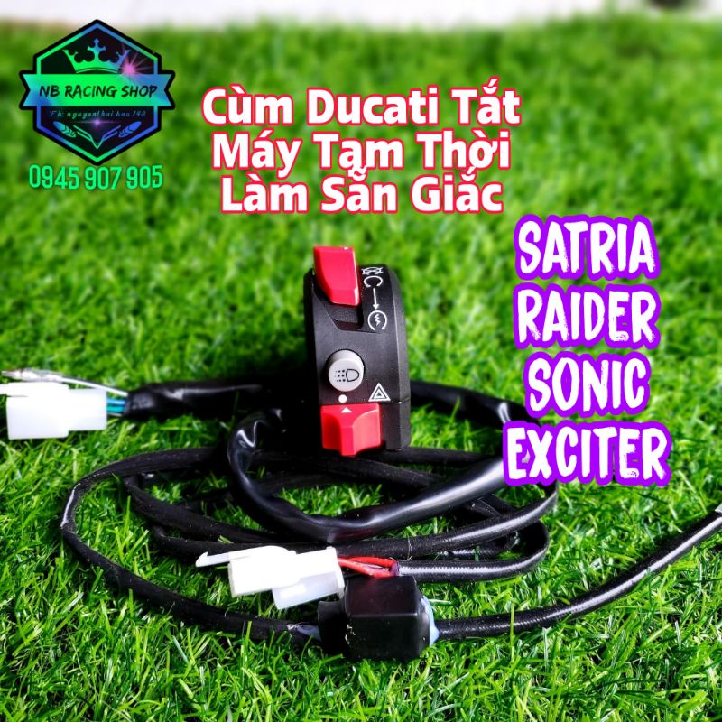 Cùm Đề Ducati Cho Raider Satria Sonic Ex Làm Sẵn Giắc Cắm Mạch Tắt Máy không báo Lỗi Fi.NB Racing Shop