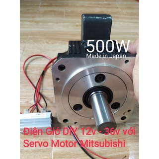 Điện gió 500w diy 12v - 60v với servo mitsubishi made in japan