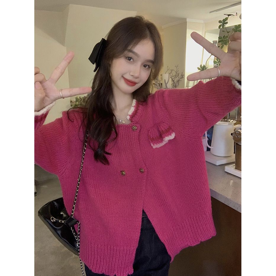 Áo Khoác Len Dài Tay Thiết Kế Mới Thời Trang Mùa Thu Dành Cho Nữ