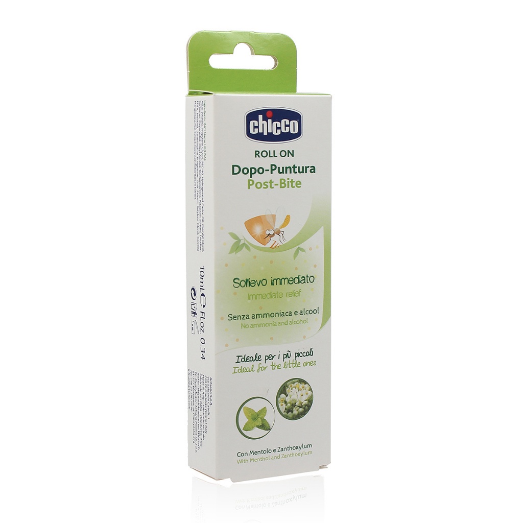 Lăn Bôi Vết Muỗi Đốt, Côn Trùng Cắn Chicco Mùi Hương Dịu Nhẹ, Không Gây Nhờn Rít Cho Da 10ml