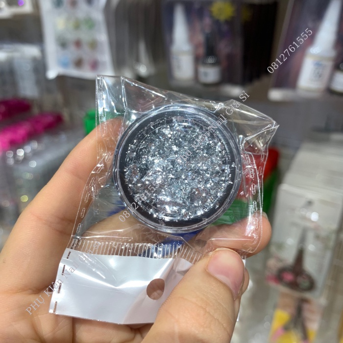 Giấy nhún vụn nail vàng-Bạc trang trí nail sang chảnh