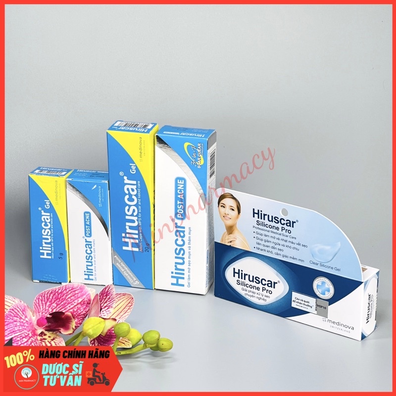 GEL HỖ TRỢ SẸO MỔ, SẸO TO, SẸO LỒI VÀ PHÌ ĐẠI HIRUSCAR SILICONE PRO 10g