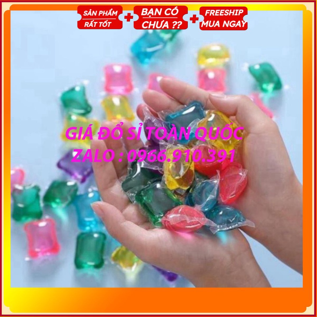 [ HỘP 30 VIÊN ] Viên giặt xả quần áo thơm, viên xả vải nội địa trung 3 trong 1 hàng cao cấp