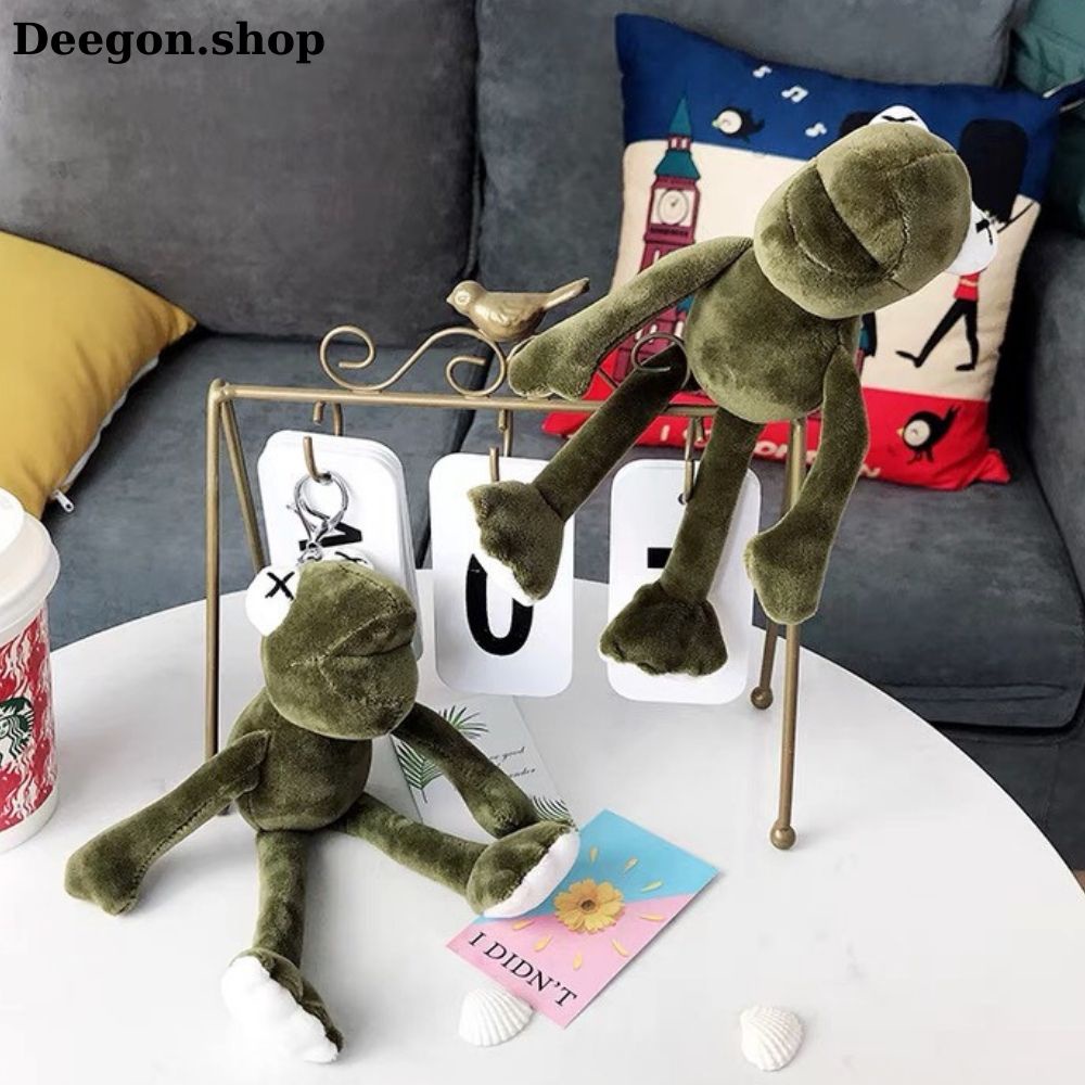 Móc khóa cute,móc khóa hình con ếch chân dài siêu ngộ nghĩnh treo balo,túi xách,treo chìa khóa,hai màu hồng và màu xanh