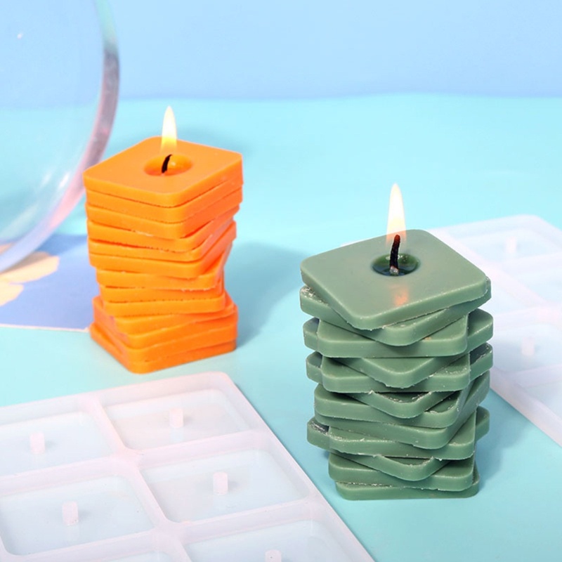 Khuôn Silicone Xoay Làm Bánh Mousse Hình Vuông