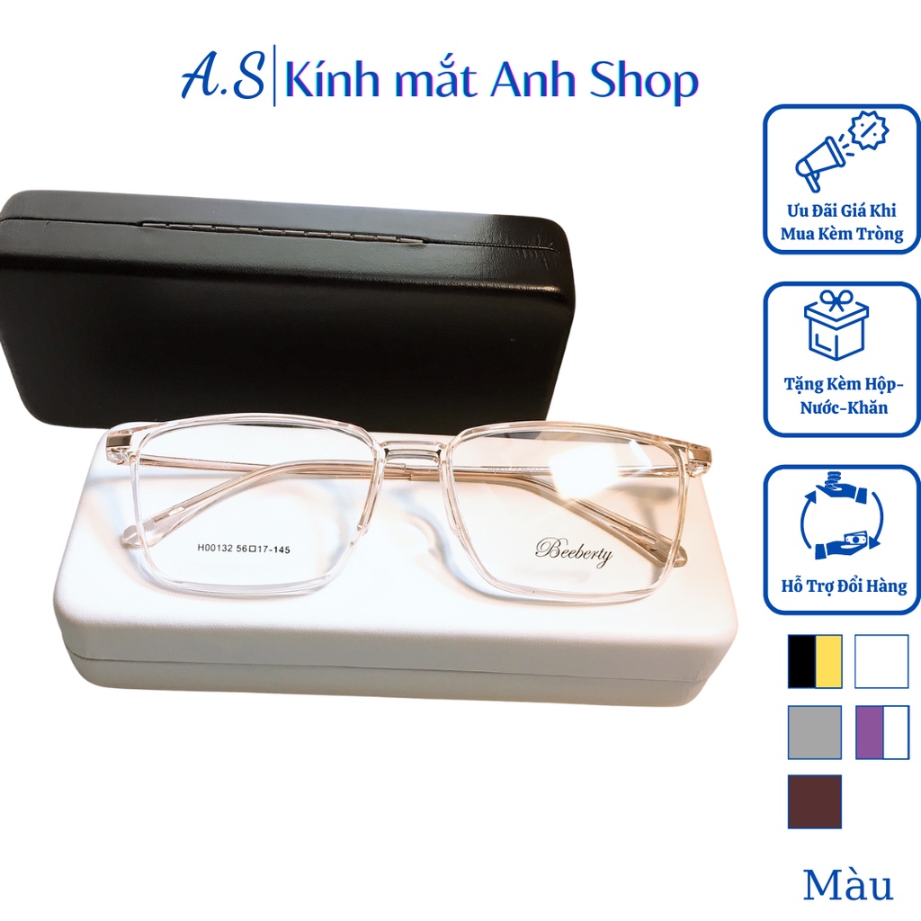 Gọng kính chủ nhật thời trang nam nữ chất liệu nhựa dẻo kết hợp kim loại 00132