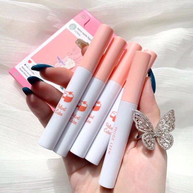 Son kem lì ♥️FREESHIP♥️  Set 5 son Cô Gái Meyoco Retro Matte Liquidcô Full màu, hàng chính hãng nội địa trung | Thế Giới Skin Care