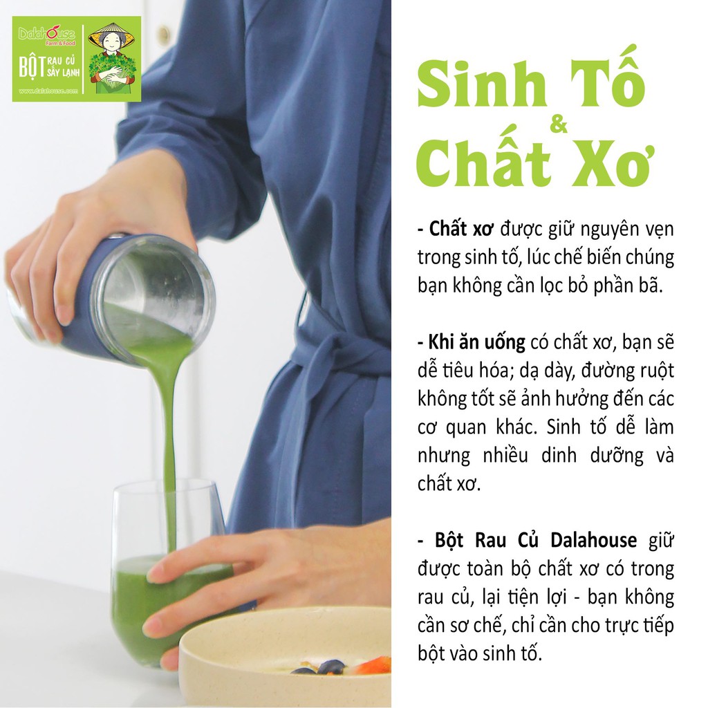 BỘT CẦN TÂY DALAHOUSE ĐẸP DA SẠCH MỤN DETOX CƠ THỂ GIẢM MỠ BỤNG GIẢM CÂN SAU SINH- CT3G