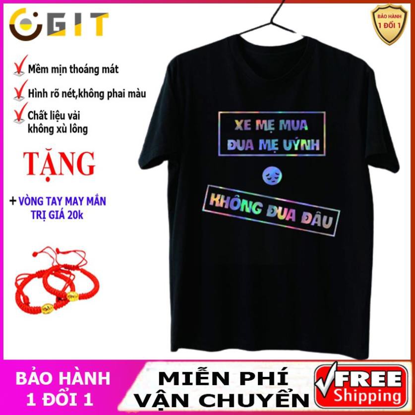 Áo phông phản quang bảy màu Không đua đâu, áo thun nam nữ, quần khaki, quần nữ, sét bộ mặc ở nhà, áo thun tay dài