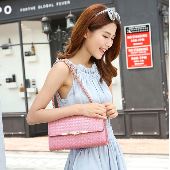 Túi Đeo Chéo, Túi Đeo Chéo T20 Caro Lớn  Màu Hồng Phấn