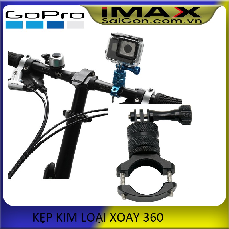 KẸP KIM LOẠI GẮN MÁY QUAY GOPRO, XIAOMI, SJCAMCHO XE ĐẠP, XE MÁY, KHUNG XE, CÁC VẬT DỤNG KHÁC