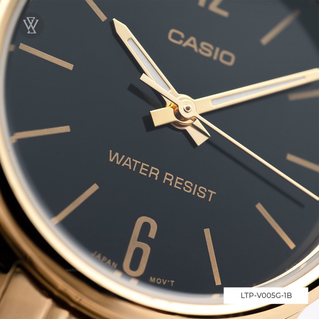 Đồng Hồ Quartz Nữ Casio WATCHSTORE LTP-V005G-1B Thiết Kế Kính Khoáng 28mm, Dây Kim Loại Và Vỏ Thép Không Gỉ